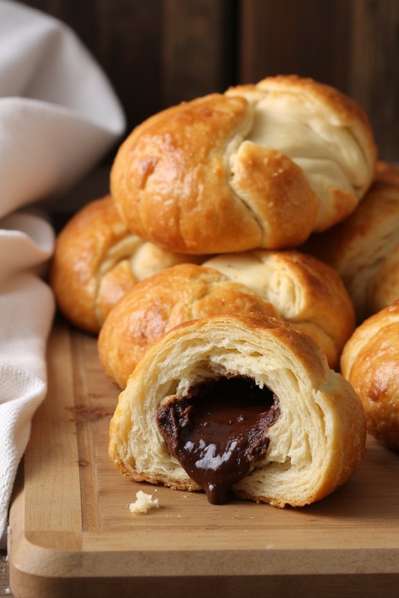 homemade chocolate filled pastries