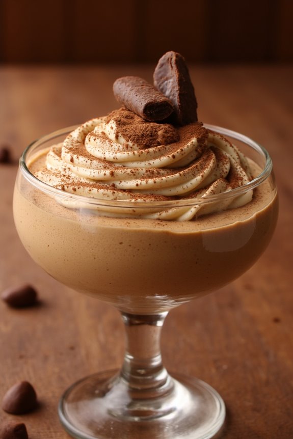 indulgent coffee mousse dessert