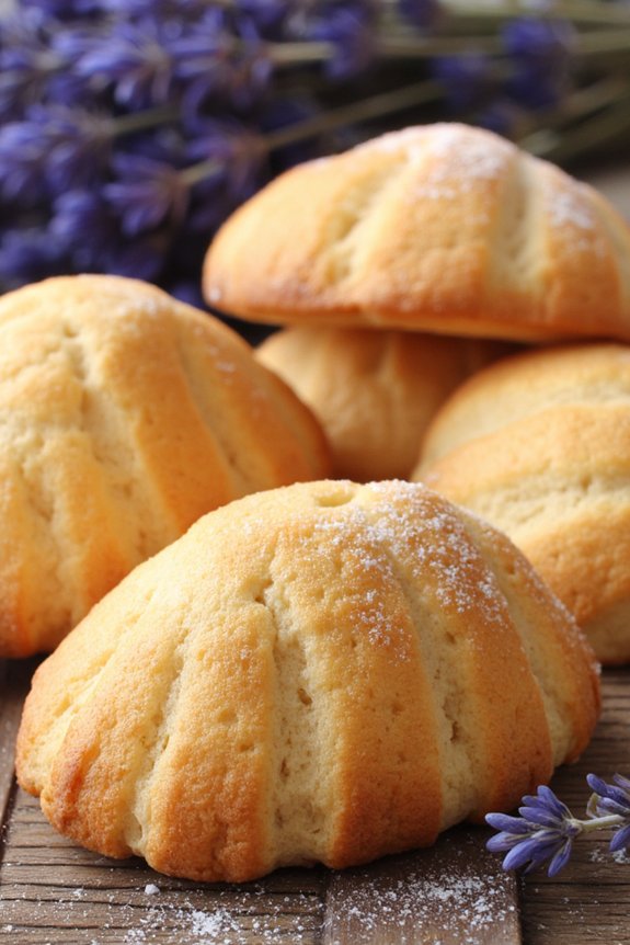 lavender infused buttery madeleines