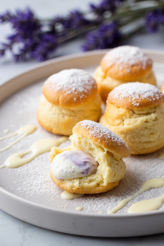 lavender infused cream puffs