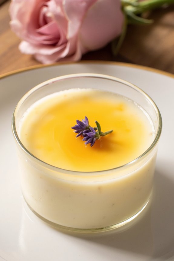lavender infused creamy dessert