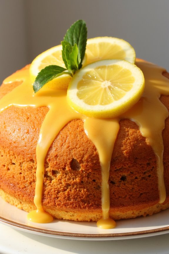 lemon cake with glaze
