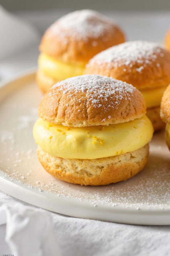 lemon cream filled pastries
