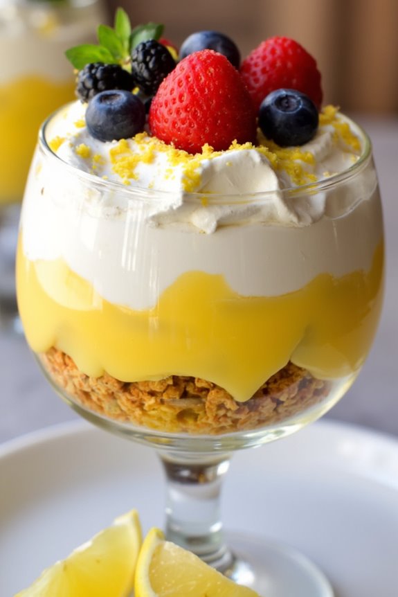 lemon curd layered dessert