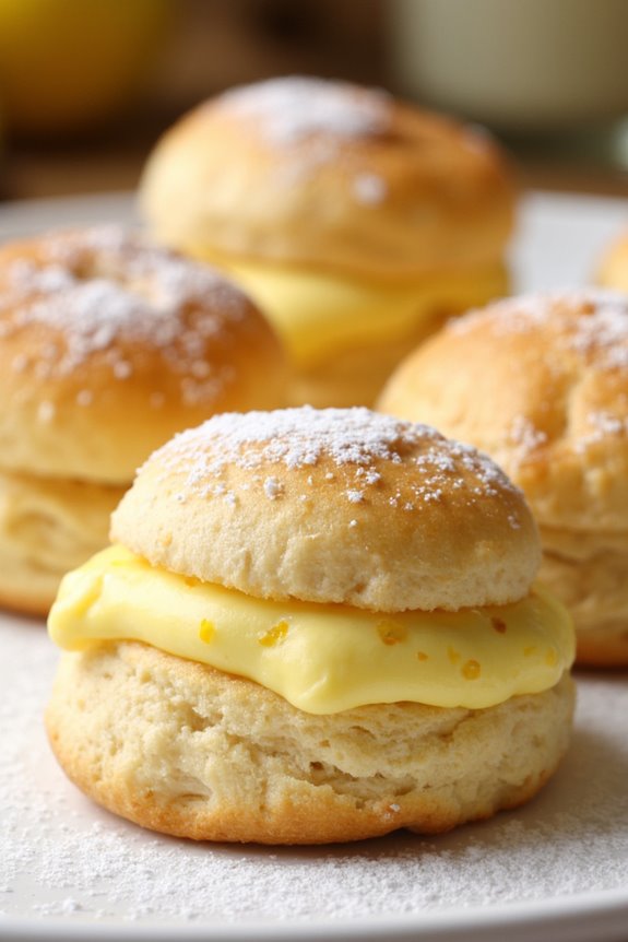 lemon filled choux pastry delight