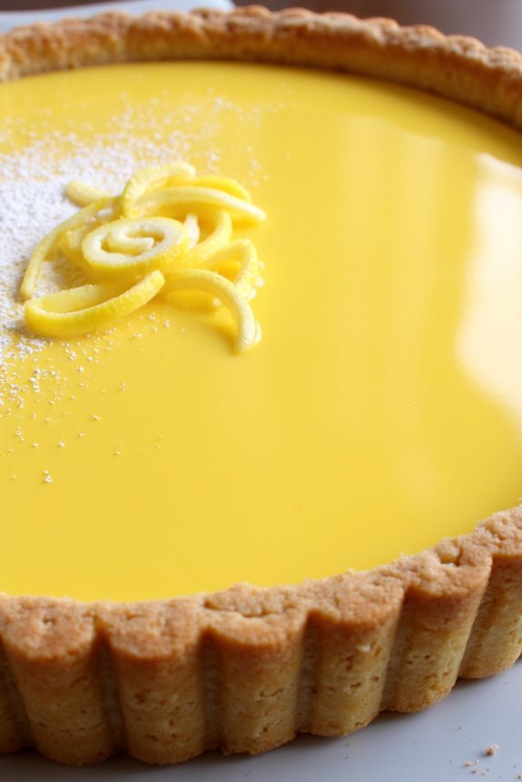 lemon tart with almond crust