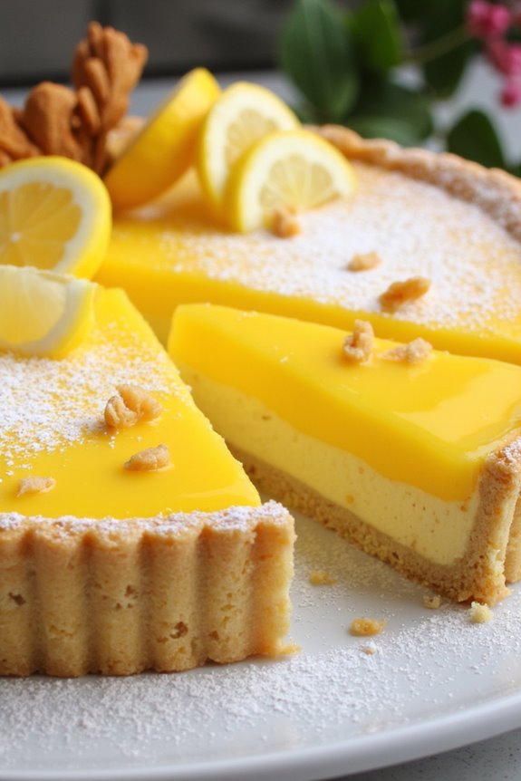 lemon tart with ginger twist