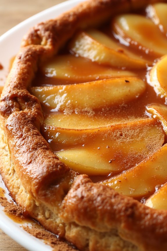 low sugar caramelized apple tart