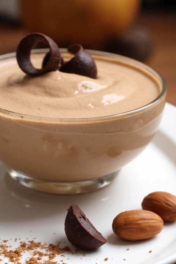 luxurious hazelnut chocolate mousse