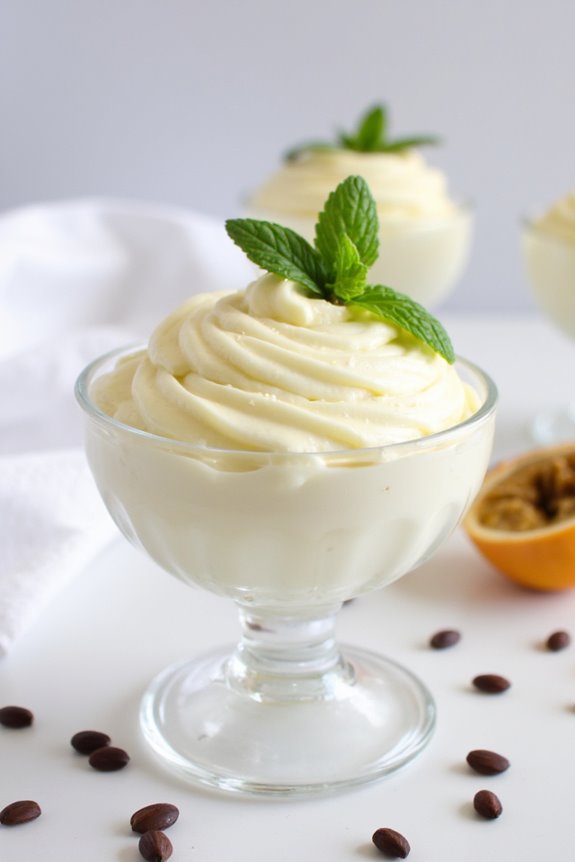 luxurious passion fruit mousse