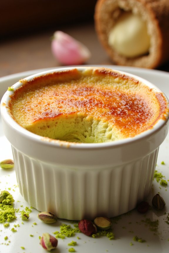 luxurious pistachio rose dessert