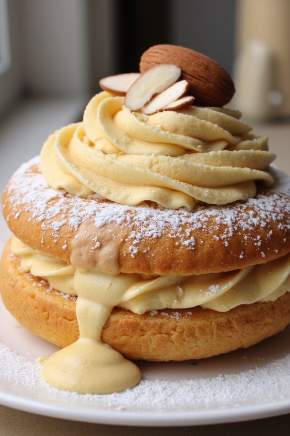 luxurious praline filled pastry