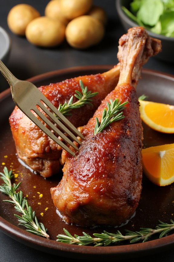 luxurious slow cooked duck confit
