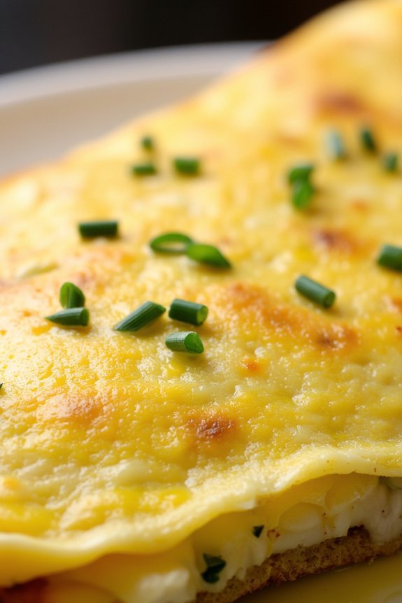 luxurious truffle chive omelette