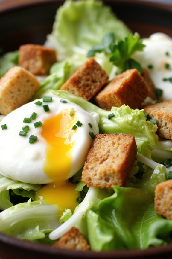 lyonnaise salad with poached egg