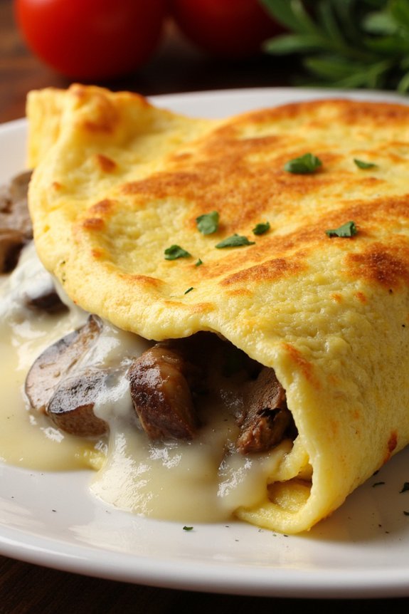 mushroom gruy re omelette recipe