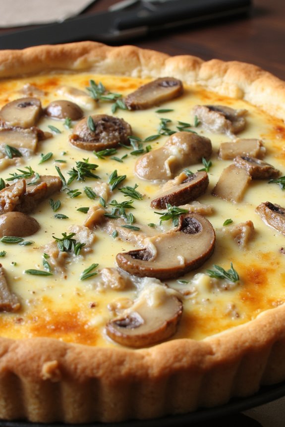 mushroom leek quiche recipe