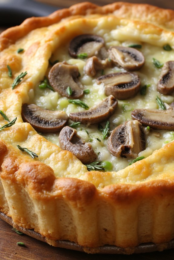 mushroom leek quiche recipe