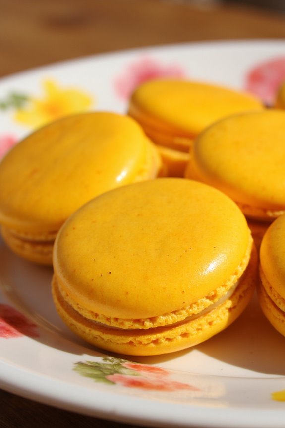 passion fruit flavored macarons
