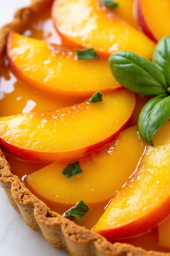 peach basil tart delight