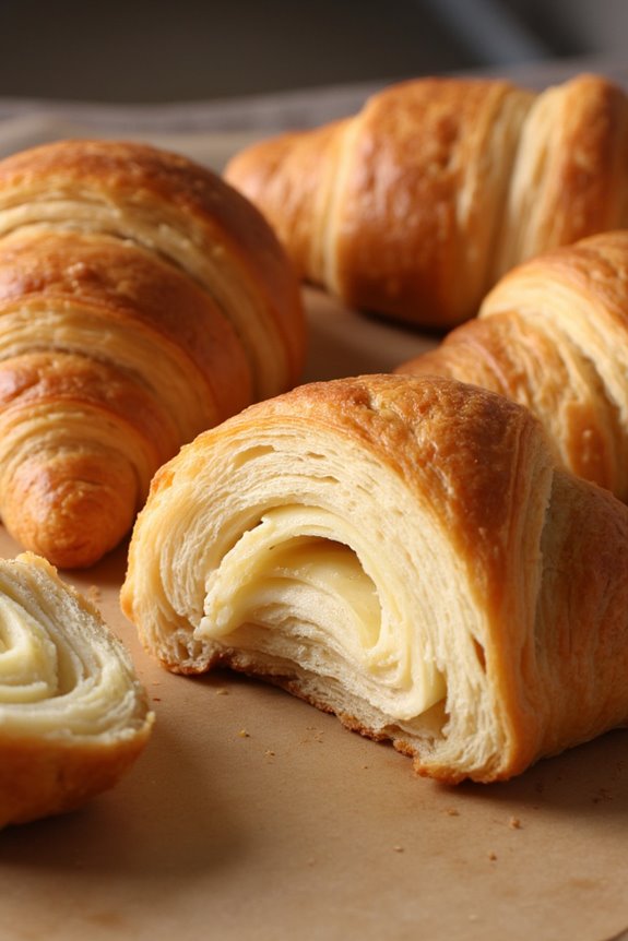 perfect flaky buttery croissants
