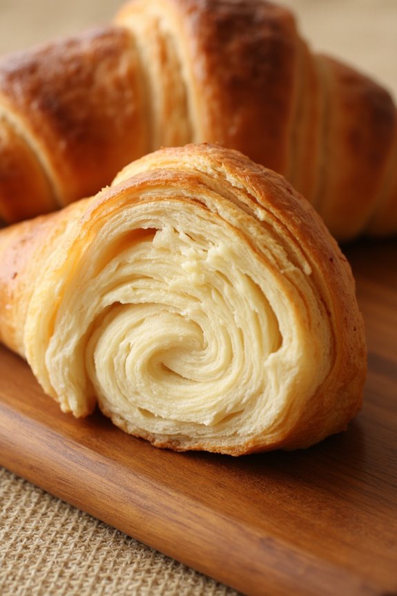 perfectly flaky homemade croissants