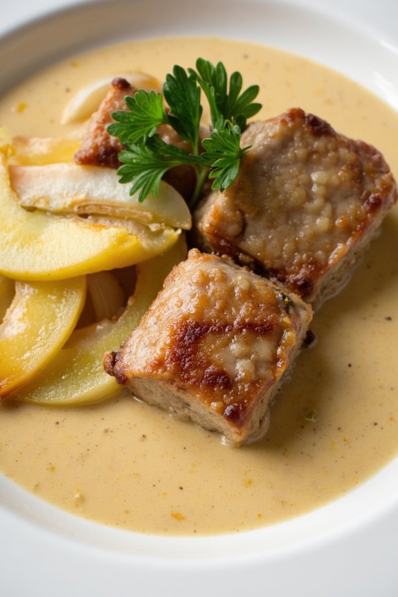 pork with apple cream