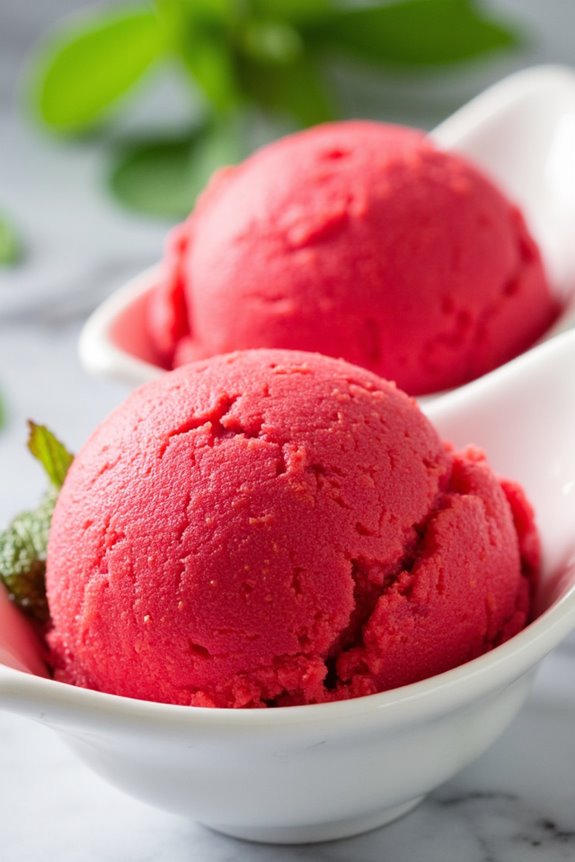 raspberry mint sorbet recipe