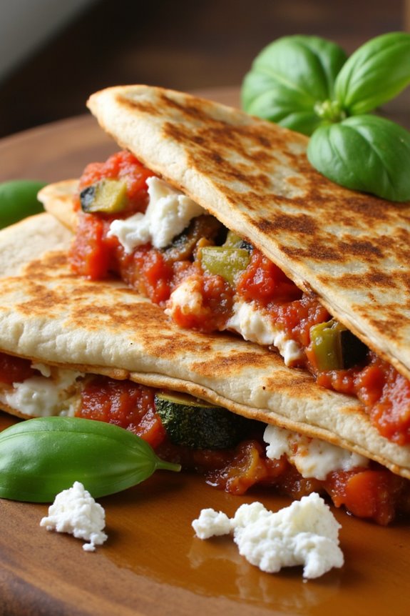 ratatouille goat cheese quesadillas