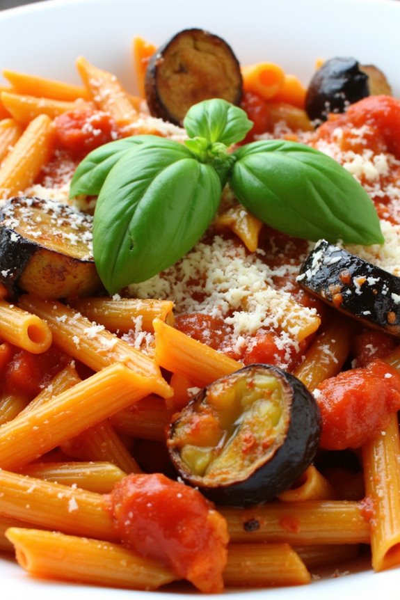 ratatouille inspired pasta dish