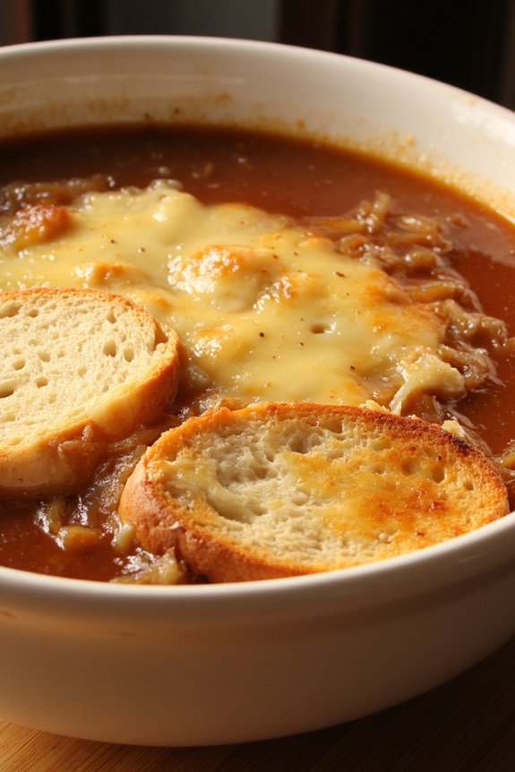rich comforting onion soup