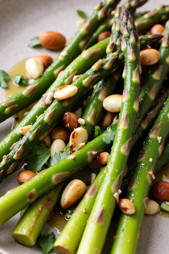 roasted asparagus hazelnut salad