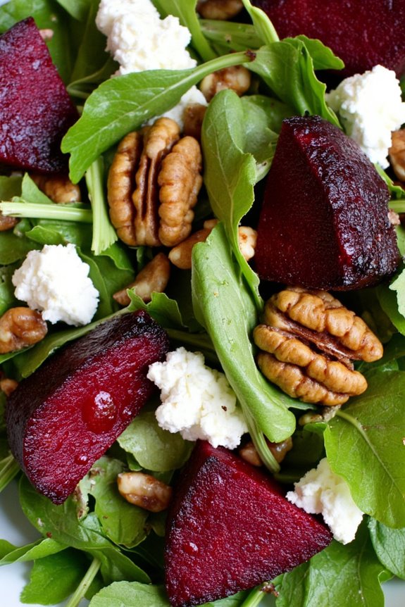 roasted beet and walnut salad