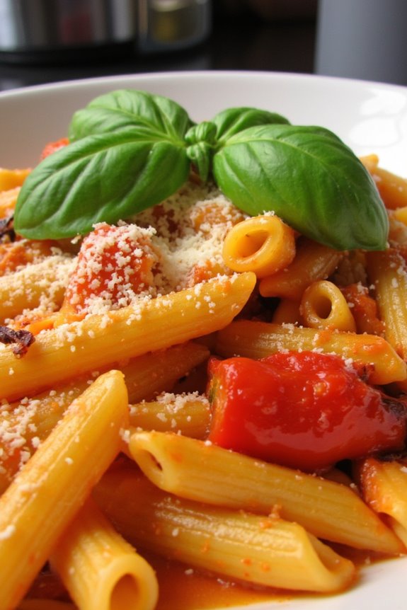 roasted pepper basil pasta