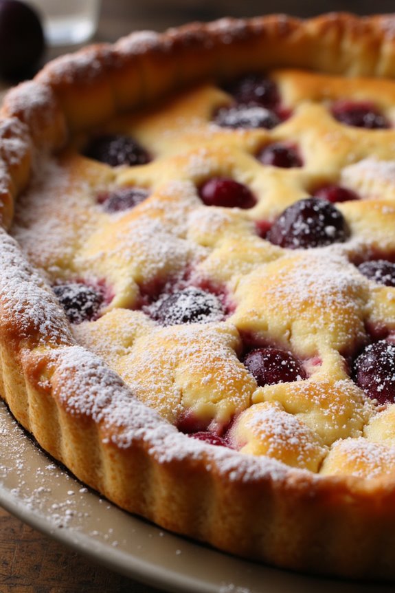 rustic cherry almond dessert