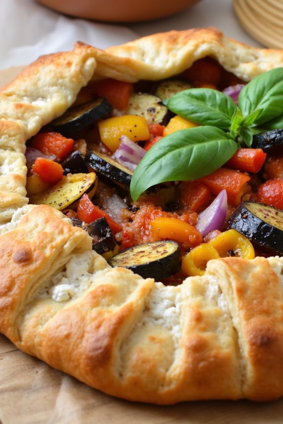 rustic roasted vegetable galette