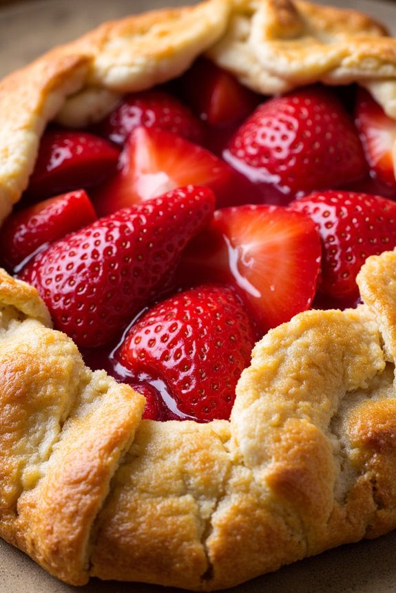 rustic strawberry dessert galette