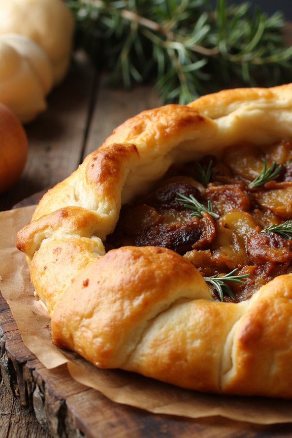 savory caramelized shallot tart