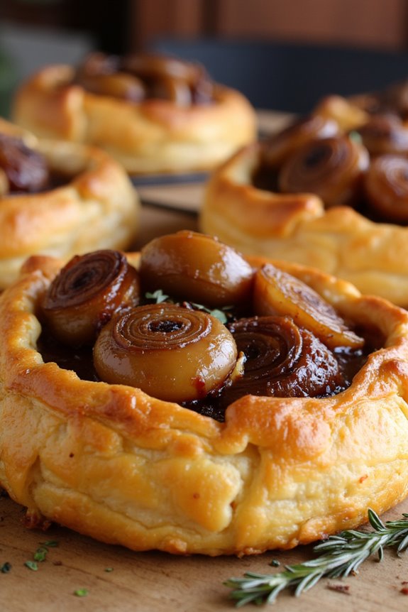 savory caramelized shallot tart