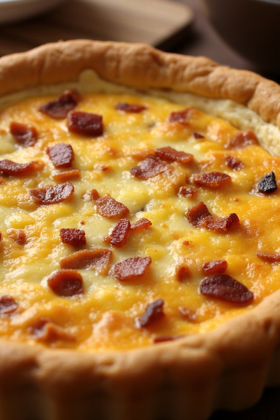 savory custard in pastry