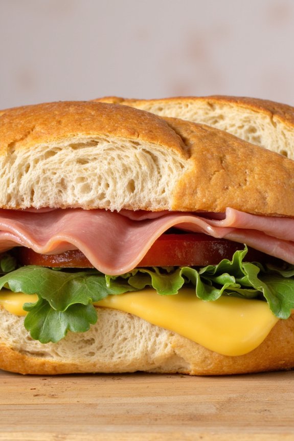 savory ham and gruy re sandwich