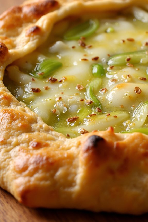 savory leek and cheese tart