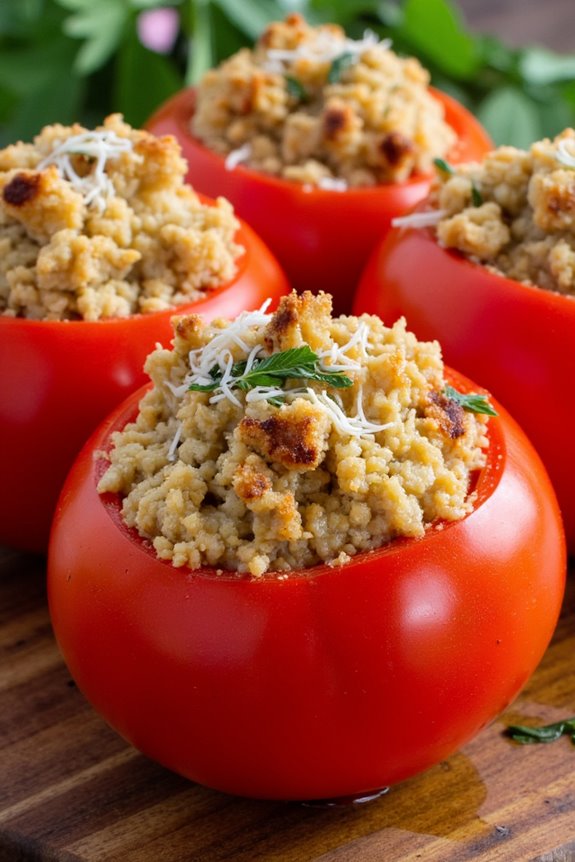 savory mediterranean stuffed tomatoes