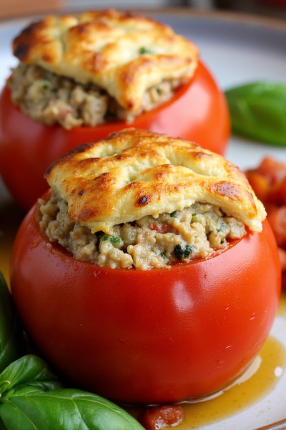 savory mediterranean stuffed tomatoes