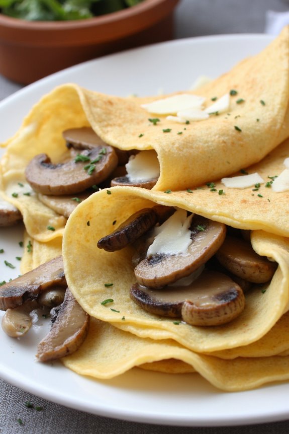 savory mushroom filled cr pes