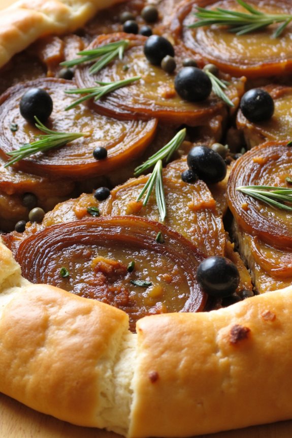 savory onion and olive tart