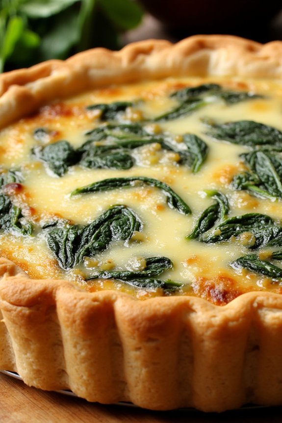 savory spinach custard pie