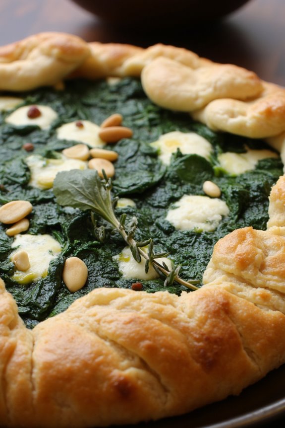 savory spinach goat cheese tart