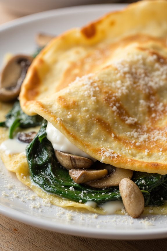 savory spinach mushroom cr pes