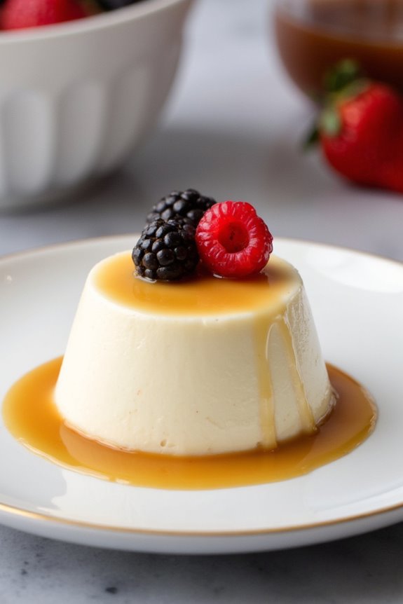 silky vanilla panna cotta